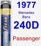 Passenger Wiper Blade for 1977 Mercedes-Benz 240D - Assurance