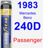 Passenger Wiper Blade for 1983 Mercedes-Benz 240D - Assurance