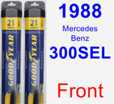 Front Wiper Blade Pack for 1988 Mercedes-Benz 300SEL - Assurance