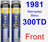 Front Wiper Blade Pack for 1981 Mercedes-Benz 300TD - Assurance