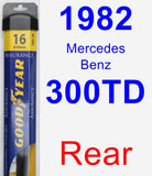 Rear Wiper Blade for 1982 Mercedes-Benz 300TD - Assurance