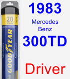 Driver Wiper Blade for 1983 Mercedes-Benz 300TD - Assurance