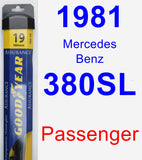 Passenger Wiper Blade for 1981 Mercedes-Benz 380SL - Assurance