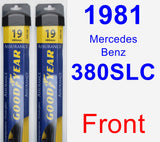 Front Wiper Blade Pack for 1981 Mercedes-Benz 380SLC - Assurance