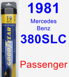 Passenger Wiper Blade for 1981 Mercedes-Benz 380SLC - Assurance