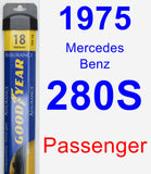 Passenger Wiper Blade for 1975 Mercedes-Benz 280S - Assurance