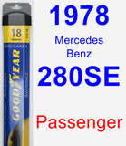 Passenger Wiper Blade for 1978 Mercedes-Benz 280SE - Assurance