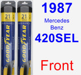 Front Wiper Blade Pack for 1987 Mercedes-Benz 420SEL - Assurance