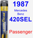 Passenger Wiper Blade for 1987 Mercedes-Benz 420SEL - Assurance