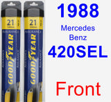 Front Wiper Blade Pack for 1988 Mercedes-Benz 420SEL - Assurance