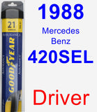 Driver Wiper Blade for 1988 Mercedes-Benz 420SEL - Assurance