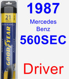 Driver Wiper Blade for 1987 Mercedes-Benz 560SEC - Assurance