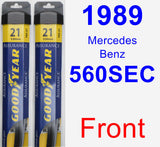 Front Wiper Blade Pack for 1989 Mercedes-Benz 560SEC - Assurance