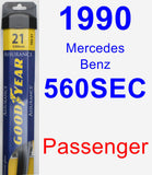 Passenger Wiper Blade for 1990 Mercedes-Benz 560SEC - Assurance