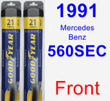 Front Wiper Blade Pack for 1991 Mercedes-Benz 560SEC - Assurance