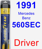 Driver Wiper Blade for 1991 Mercedes-Benz 560SEC - Assurance