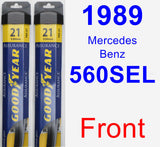 Front Wiper Blade Pack for 1989 Mercedes-Benz 560SEL - Assurance