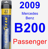 Passenger Wiper Blade for 2009 Mercedes-Benz B200 - Assurance