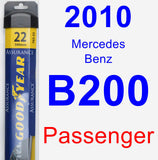 Passenger Wiper Blade for 2010 Mercedes-Benz B200 - Assurance