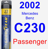 Passenger Wiper Blade for 2002 Mercedes-Benz C230 - Assurance