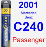 Passenger Wiper Blade for 2001 Mercedes-Benz C240 - Assurance