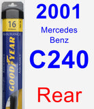 Rear Wiper Blade for 2001 Mercedes-Benz C240 - Assurance