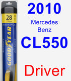 Driver Wiper Blade for 2010 Mercedes-Benz CL550 - Assurance