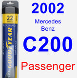 Passenger Wiper Blade for 2002 Mercedes-Benz C200 - Assurance