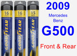 Front & Rear Wiper Blade Pack for 2009 Mercedes-Benz G500 - Assurance