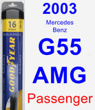 Passenger Wiper Blade for 2003 Mercedes-Benz G55 AMG - Assurance