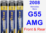 Front & Rear Wiper Blade Pack for 2008 Mercedes-Benz G55 AMG - Assurance