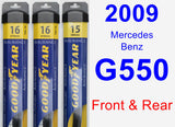 Front & Rear Wiper Blade Pack for 2009 Mercedes-Benz G550 - Assurance