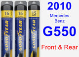 Front & Rear Wiper Blade Pack for 2010 Mercedes-Benz G550 - Assurance