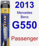 Passenger Wiper Blade for 2013 Mercedes-Benz G550 - Assurance