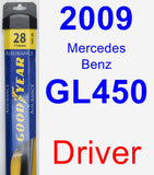 Driver Wiper Blade for 2009 Mercedes-Benz GL450 - Assurance