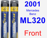 Front Wiper Blade Pack for 2001 Mercedes-Benz ML320 - Assurance