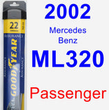 Passenger Wiper Blade for 2002 Mercedes-Benz ML320 - Assurance