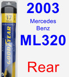 Rear Wiper Blade for 2003 Mercedes-Benz ML320 - Assurance