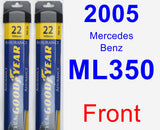 Front Wiper Blade Pack for 2005 Mercedes-Benz ML350 - Assurance