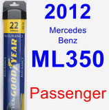 Passenger Wiper Blade for 2012 Mercedes-Benz ML350 - Assurance