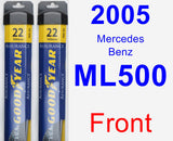 Front Wiper Blade Pack for 2005 Mercedes-Benz ML500 - Assurance