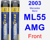 Front Wiper Blade Pack for 2003 Mercedes-Benz ML55 AMG - Assurance