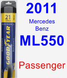 Passenger Wiper Blade for 2011 Mercedes-Benz ML550 - Assurance