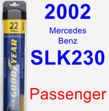 Passenger Wiper Blade for 2002 Mercedes-Benz SLK230 - Assurance