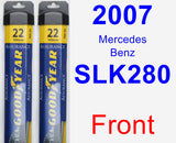 Front Wiper Blade Pack for 2007 Mercedes-Benz SLK280 - Assurance