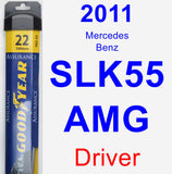 Driver Wiper Blade for 2011 Mercedes-Benz SLK55 AMG - Assurance