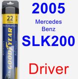 Driver Wiper Blade for 2005 Mercedes-Benz SLK200 - Assurance