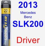 Driver Wiper Blade for 2013 Mercedes-Benz SLK200 - Assurance