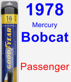 Passenger Wiper Blade for 1978 Mercury Bobcat - Assurance