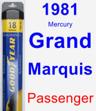 Passenger Wiper Blade for 1981 Mercury Grand Marquis - Assurance